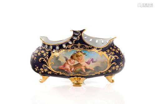 FRENCH SEVRES PORCELAIN CACHE POT