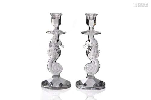 PAIR OF WATERFORD GLASS CANDLESTICKS