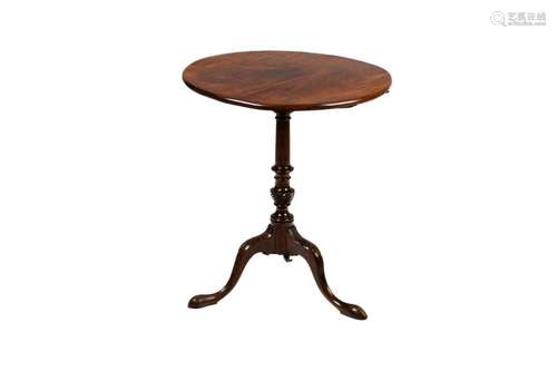 GEORGE III ENGLISH MAHOGANY TILT TOP TABLE