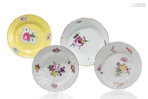 FOUR 18th / 19th MEISSEN PORCLEAIN DISHES