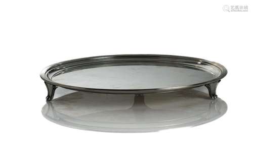 BIRKS CANADIAN SILVER FOOTED SALVER, 969g