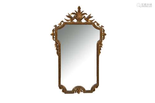 ANTIQUE CARVED GILTWOOD MIRROR