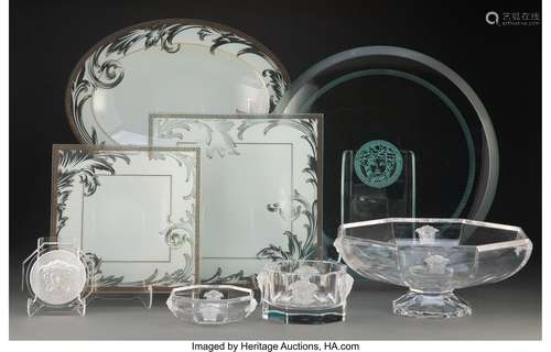 Twenty-Four Versace for Rosenthal Crystal Table Articles, la...