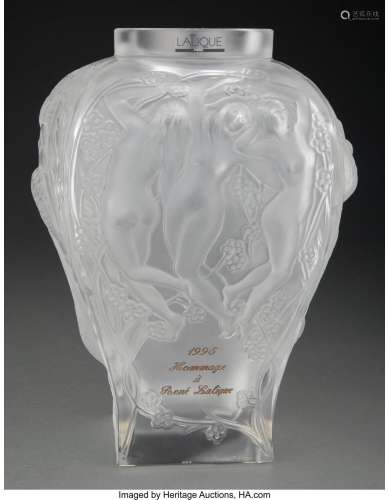 Limited Edition Lalique Clear and Frosted Glass Hommage a Re...