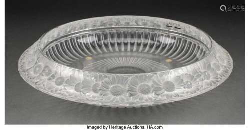 Lalique Clear and Frosted Glass Marguerites Bowl in Original...
