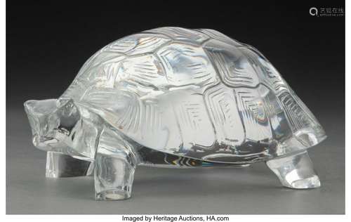 Large Baccarat Glass Turtle Sculpture, late 20th century Mar...