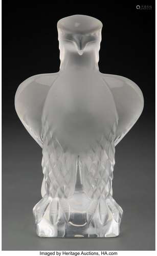 Lalique Clear and Frosted Glass Liberty Eagle Figure, post-1...