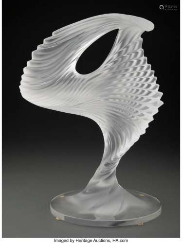 Lalique Clear and Frosted Glass Trophée Sculpture, post-1945...