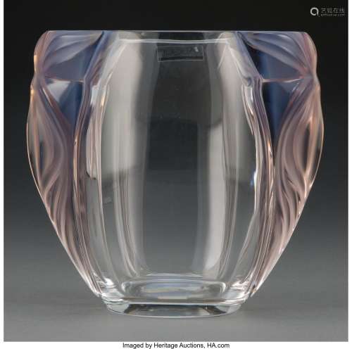 Lalique Clear and Opalescent Glass Clematites Vase Designed ...
