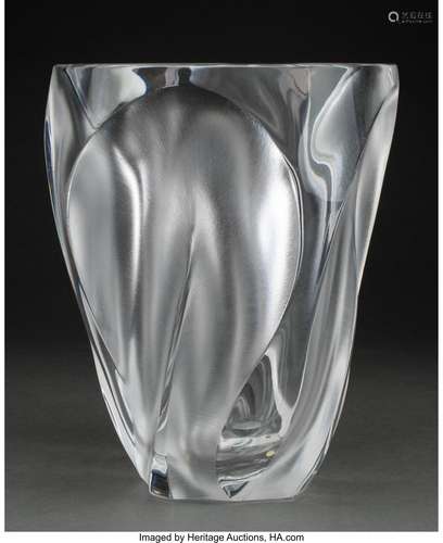 Lalique Clear and Frosted Glass Ingrid Vase, post-1945 Marks...