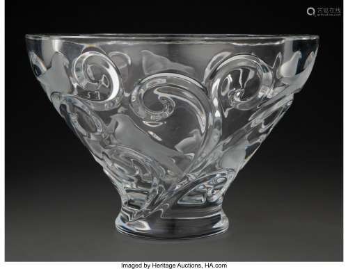 Lalique Clear and Frosted Glass Verone Bowl, post-1945 Marks...