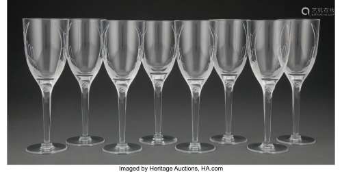 Set of Eight Lalique Glass Ange Champagne Flutes, post-1945 ...