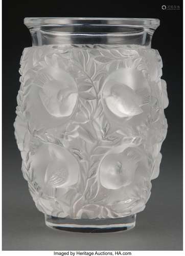 Lalique Clear and Frosted Glass Bagatelle Vase, post-1945 Ma...