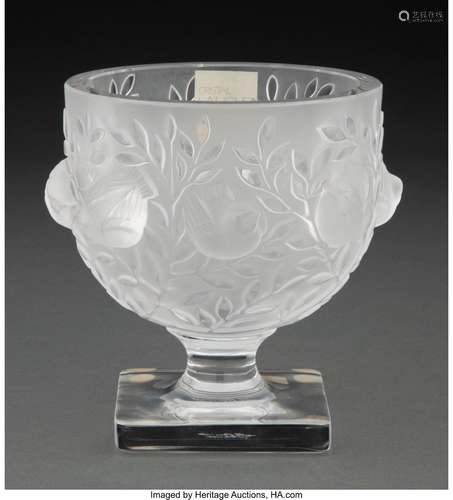 Lalique Clear and Frosted Glass Elisabeth Vase, post-1945 Ma...