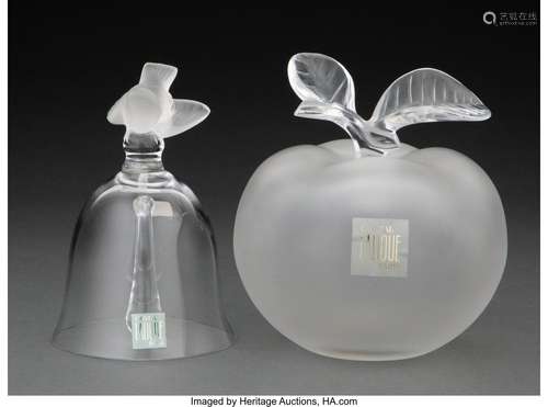 Two Lalique Clear and Frosted Glass Articles, post-1945 Mark...