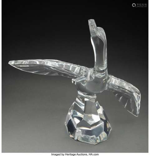 Baccarat Clear Glass Flying Duck Sculpture, late 20th centur...