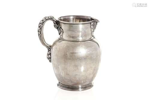 TIFFANY ART NOUVEAU SILVER WATER JUG, 699g