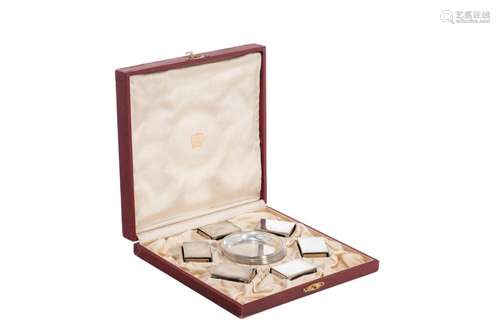 CARTIER SILVER SMOKING SET, 266g