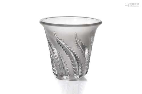 LALIQUE LOBELIA GLASS VASE