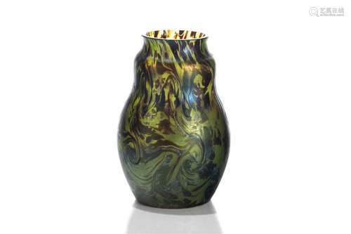 AUSTRIAN ART NOUVEAU GLASS VASE