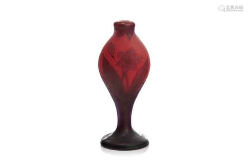 LOETZ RED CAMEO GLASS VASE