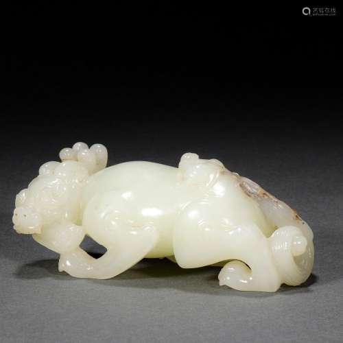 Ming Dynasty or Before,Hetian Jade Beast