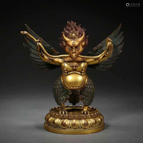 Qing Dynasty,Gilt Roc