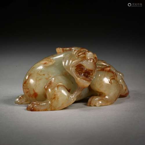 Ming Dynasty or Before,Hetian Jade Beast