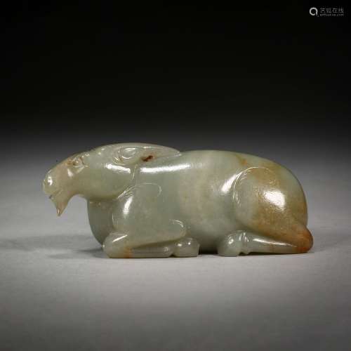 Ming Dynasty or Before,Hetian Jade Beast