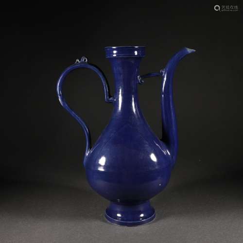 Ji-Blue Glaze Holding Pot