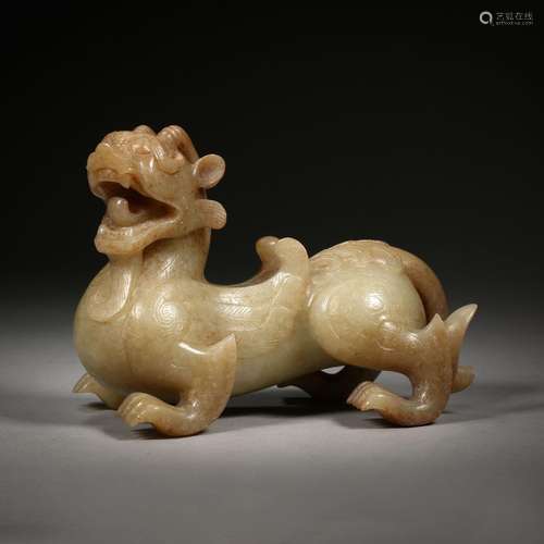 Ming Dynasty or Before,Hetian Jade Beast