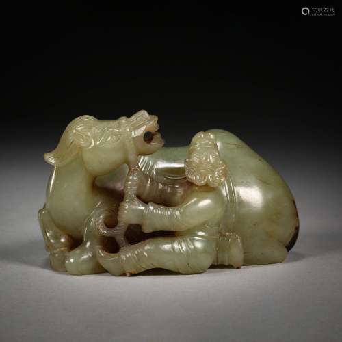 Ming Dynasty or Before,Hetian Jade Horse