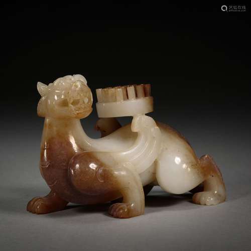 Ming Dynasty or Before,Hetian Jade Beast