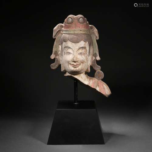 Ming Dynasty of Before,Stone Buddha Head Statue