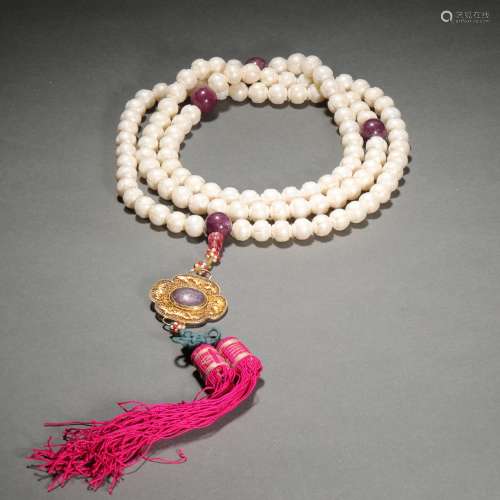 Qing Dynasty,Pearl 108 Buddha Beads