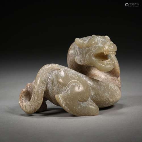 Ming Dynasty or Before,Hetian Jade Beast