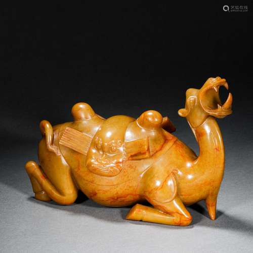 Ming Dynasty or Before,Hetian Jade Camel