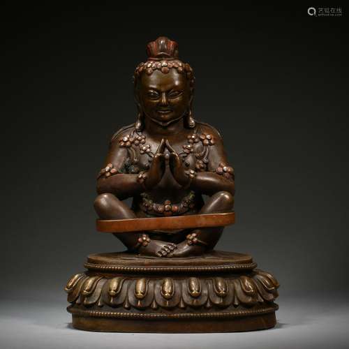 Qing Dynasty,Copper Buddha Statue