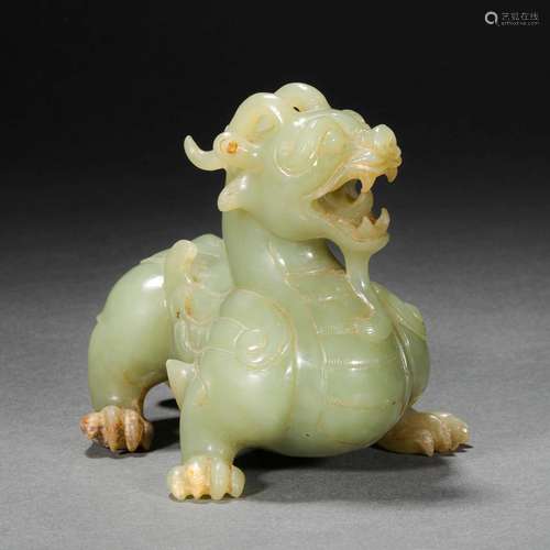 Ming Dynasty or Before,Hetian Jade Beast