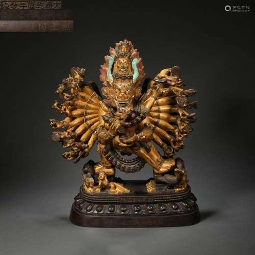 Qing Dynasty,Six-Grade Buddha Building Yamantaka Statue