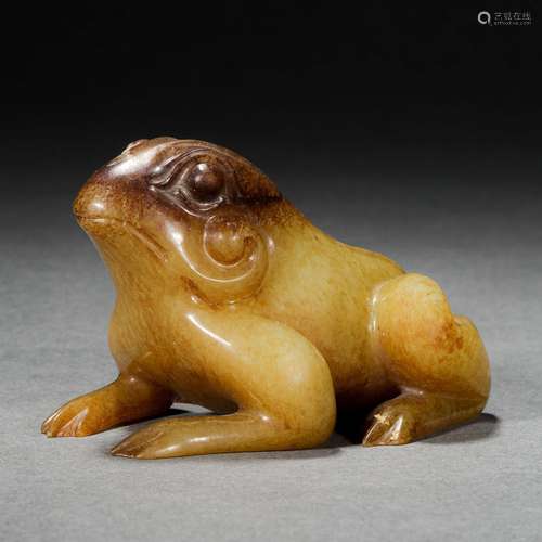 Ming Dynasty or Before,Hetian Jade Frog