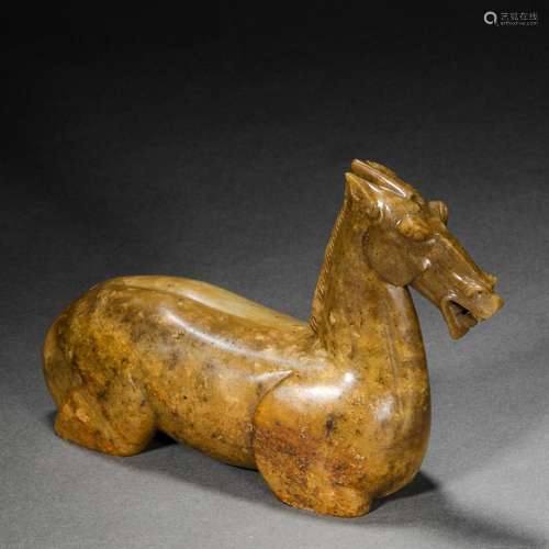 Ming Dynasty or Before,Hetian Jade Horse