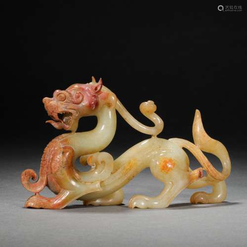 Ming Dynasty or Before,Hetian Jade Dragon