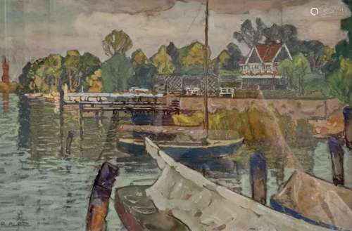 Richard ALBITZ (1876 - 1954). "Am Wannsee". Um 191...