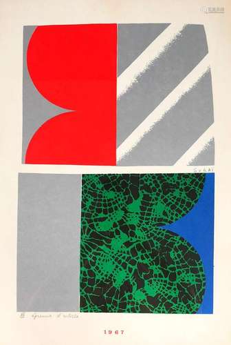 Kumi SUGAI (1919 - 1996). Le ciel bleu, 1967 / Printemps.