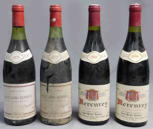 4 Flaschen Rotwein. Frankreich. Burgund.