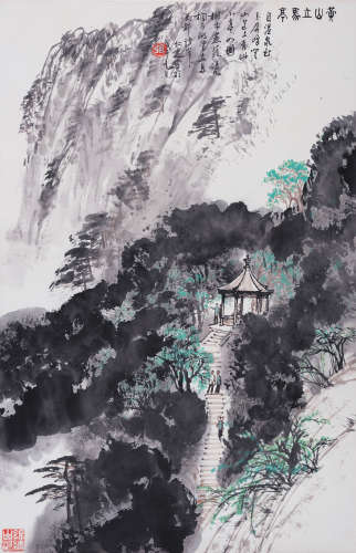 张仁芝(b.1935)　黄山立马亭 1978年作 设色纸本　立轴