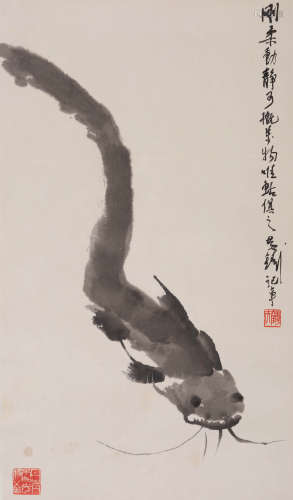 黄铸夫(1913-2012)　刚柔并济  水墨纸本　立轴