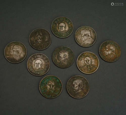 中国民国时期银币 十枚