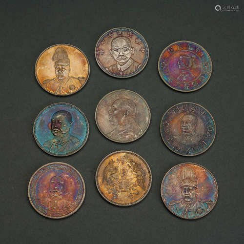 中国民国时期银币 九枚